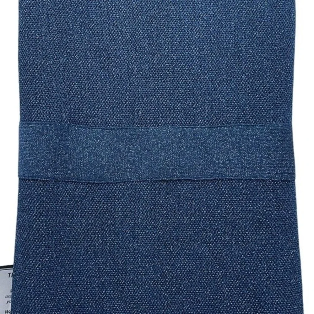 NWT Rachel Roy Kiki Navy Shimmer Midi Fitted Sheath Sweater Dress Size Large NEW
